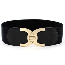 Load image into Gallery viewer, Women Vintage Stretch Belt Unique Black Elastic Design Stretchy Luxury Waistband Stylish Women Waist Belts
