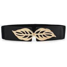 Load image into Gallery viewer, Women Vintage Stretch Belt Unique Black Elastic Design Stretchy Luxury Waistband Stylish Women Waist Belts
