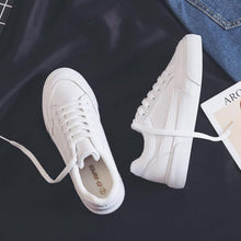 Load image into Gallery viewer, Women White Business Sneakers Fashion Woman's Spring Trend Casual Sport Shoes New Comfort White Platform Ultra Lightweight Walking Non Slip Sneakers
