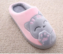 Load image into Gallery viewer, Women Winter Home Fur Slippers Cat Non-Slip Soft Warm House Indoor Bedroom Men Couples Memory Foam Floor Shoes Fluffy Slippers For Women Indoor Warm Furry Bedroom Slippers With Non Slip Outsole

