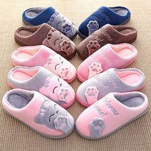 Load image into Gallery viewer, Women Winter Home Fur Slippers Cat Non-Slip Soft Warm House Indoor Bedroom Men Couples Memory Foam Floor Shoes Fluffy Slippers For Women Indoor Warm Furry Bedroom Slippers With Non Slip Outsole
