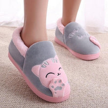 Load image into Gallery viewer, Women Winter Home Slippers Cat Shoes Non-Slip Soft Winter Warm House Slippers Indoor Bedroom Couples Shoes Womens Slippers Slip On Memory Foam House Outdoor Indoor Warm Fuzzy Plush Slippers
