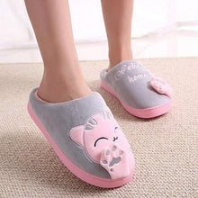 Load image into Gallery viewer, Women Winter Home Slippers Cat Shoes Non-Slip Soft Winter Warm House Slippers Indoor Bedroom Couples Shoes Womens Slippers Slip On Memory Foam House Outdoor Indoor Warm Fuzzy Plush Slippers
