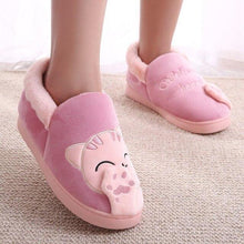 Load image into Gallery viewer, Women Winter Home Slippers Cat Shoes Non-Slip Soft Winter Warm House Slippers Indoor Bedroom Couples Shoes Womens Slippers Slip On Memory Foam House Outdoor Indoor Warm Fuzzy Plush Slippers

