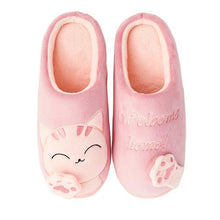 Load image into Gallery viewer, Women Winter Home Slippers Cat Shoes Soft Winter Warm House Slippers Indoor Bedroom Couples Slippers Super Soft Lightweight Bedroom Shoes Waterproof Rubber Sole Indoor Outdoor For Women
