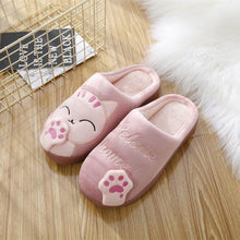 Load image into Gallery viewer, Women Winter Home Slippers Cat Shoes Soft Winter Warm House Slippers Indoor Bedroom Couples Slippers Super Soft Lightweight Bedroom Shoes Waterproof Rubber Sole Indoor Outdoor For Women
