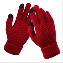 Load image into Gallery viewer, Women Winter Touch Screen Gloves Thicken Warm Knitted Stretch Gloves For Winter Wool Full Finger Outdoor Skiing Gloves Unisex Winter Gloves Women Touch Screen Gloves Knitted Gloves for Girls Stylish Winter Gloves
