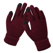 Load image into Gallery viewer, Women Winter Touch Screen Gloves Thicken Warm Knitted Stretch Gloves For Winter Wool Full Finger Outdoor Skiing Gloves Unisex Winter Gloves Women Touch Screen Gloves Knitted Gloves for Girls Stylish Winter Gloves

