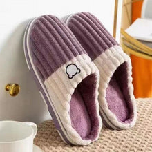 Load image into Gallery viewer, Women Winter Warm Fur Slippers Mens House Shoes Comfort Flat Heel Home Indoor Bedroom Warm Soft Cozy Fleece Lining House Slippers Memory Foam Slippers Winter Bedroom Shoes
