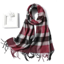 Load image into Gallery viewer, Women Winter Warm Scarf Shawl Fashion Plain  Soft Long Scarves For Women Casual Wear Travel Friendly Scarfs  Warm Winter Scarf Double Sided Thick Shawl Women Students Scarf

