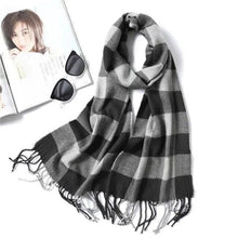 Load image into Gallery viewer, Women Winter Warm Scarf Shawl Fashion Plain  Soft Long Scarves For Women Casual Wear Travel Friendly Scarfs  Warm Winter Scarf Double Sided Thick Shawl Women Students Scarf
