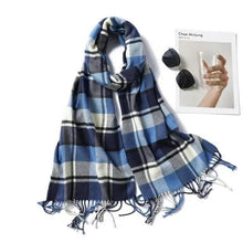 Load image into Gallery viewer, Women Winter Warm Scarf Shawl Fashion Plain  Soft Long Scarves For Women Casual Wear Travel Friendly Scarfs  Warm Winter Scarf Double Sided Thick Shawl Women Students Scarf
