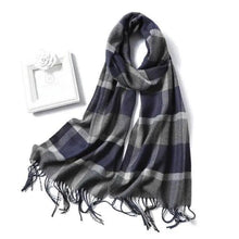 Load image into Gallery viewer, Women Winter Warm Scarf Shawl Fashion Plain  Soft Long Scarves For Women Casual Wear Travel Friendly Scarfs  Warm Winter Scarf Double Sided Thick Shawl Women Students Scarf
