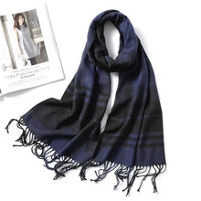 Load image into Gallery viewer, Women Winter Warm Scarf Shawl Fashion Plain  Soft Long Scarves For Women Casual Wear Travel Friendly Scarfs  Warm Winter Scarf Double Sided Thick Shawl Women Students Scarf

