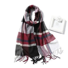 Load image into Gallery viewer, Women Winter Warm Scarf Shawl Fashion Plain  Soft Long Scarves For Women Casual Wear Travel Friendly Scarfs  Warm Winter Scarf Double Sided Thick Shawl Women Students Scarf
