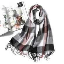 Load image into Gallery viewer, Women Winter Warm Scarf Shawl Fashion Plain  Soft Long Scarves For Women Casual Wear Travel Friendly Scarfs  Warm Winter Scarf Double Sided Thick Shawl Women Students Scarf
