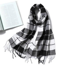 Load image into Gallery viewer, Women Winter Warm Scarf Shawl Fashion Plain  Soft Long Scarves For Women Casual Wear Travel Friendly Scarfs  Warm Winter Scarf Double Sided Thick Shawl Women Students Scarf
