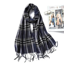 Load image into Gallery viewer, Women Winter Warm Scarf Shawl Fashion Plain  Soft Long Scarves For Women Casual Wear Travel Friendly Scarfs  Warm Winter Scarf Double Sided Thick Shawl Women Students Scarf
