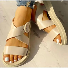 Load image into Gallery viewer, Womens Black Buckle Sandals Soft  Casual Thick Comfort Fashion Stylish Design Women Sandals
