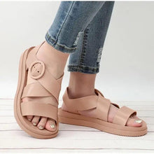 Load image into Gallery viewer, Womens Black Buckle Sandals Soft  Casual Thick Comfort Fashion Stylish Design Women Sandals
