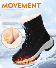 Load image into Gallery viewer, Womens Boots Waterproof Winter Shoes Snow Boots Keep Warm Ankle Winter Boots With Thick Fur Heels Women Ankle Hiking Shoes Waterproof Non Slip Warm Fur Outdoor Boots
