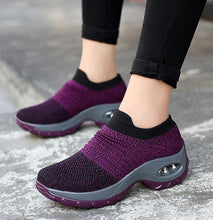 Load image into Gallery viewer, Womens Breathable Sneakers New Mesh Women Shoes Slip-On Air Cushion Casual Walking Shoes Lightweight Breathable Mesh Athletic Running Shoes Fashion Slip-on Sock Sneakers
