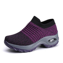 Load image into Gallery viewer, Womens Breathable Sneakers New Mesh Women Shoes Slip-On Air Cushion Casual Walking Shoes Lightweight Breathable Mesh Athletic Running Shoes Fashion Slip-on Sock Sneakers
