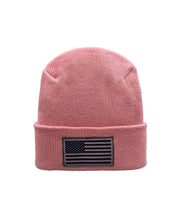 Load image into Gallery viewer, American Flag Beanie - H-Stitch Circular Knit Cuffed Beanie - Patented Design and Made in USA
