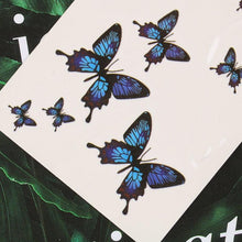 Load image into Gallery viewer, Womens Fashion 3D Butterfly Waterproof Temporary Sticker Tattoo Leg Arm Modern Blue Design For Womens
