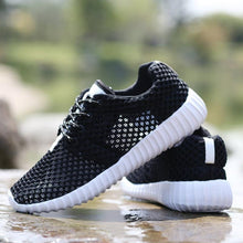 Load image into Gallery viewer, Womens Fashion Casual Sneakers Lightweight Comfortable Breathable Lace-up Mesh Couples Shoes Lightweight Casual Walking Shoes Breathable Mesh Fashion Sneakers
