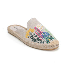 Load image into Gallery viewer, Womens Flip Flops Slippers Real Hemp Summer Rubber Floral Slides Woman Shoes Comfy House Shoes Indoor Outdoor Cozy Womens Slipper Hard Sole Orthopedic Hemp  Linen Slides Slippers

