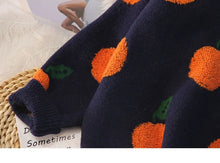 Load image into Gallery viewer, Women's Fruit Jacquard Loose Round Neck Sweater - # GIAA23510041
