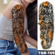 Load image into Gallery viewer, Womens Large Waterproof Temporary Sticker Tattoo Tiger Fox Luxury Design From Wonderland
