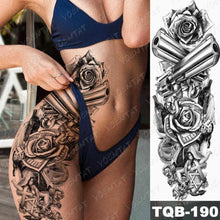 Load image into Gallery viewer, Womens Large Waterproof Temporary Sticker Tattoo Tiger Fox Luxury Design From Wonderland
