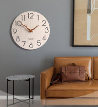 Load image into Gallery viewer, Wooden 3D Wall Clock Modern Design Nordic Room Decoration Kitchen Clock Art Hollow Wall Watch Home Decor Children's Room Decoration Kitchen Clock Art Hollow Wall Watch Home Decor 12 Inch
