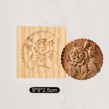 Load image into Gallery viewer, Wooden Cookie Mold Cutter Wooden Gingerbread Cookie Moulds Press 3D Cake Embossing Baking Mold Rose Flower Cutter Bakery Gadgets Cookies, Wooden Cookie Cutter, Funny Wooden Cookie Molds For Baking, Gingerbread Mold, Pine Cone Mold, Cake Mold
