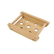 Load image into Gallery viewer, Wooden Natural Bamboo Soap Dishes Tray Holder Storage Soap Rack Plate Box Container Portable Bathroom Soap Dish Storage Box Bathroom Wooden Soap Case Holder Home Hand Craft Natural Wood Dish Holder for Soap Sponge

