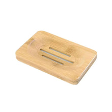 Load image into Gallery viewer, Wooden Natural Bamboo Soap Dishes Tray Holder Storage Soap Rack Plate Box Container Portable Bathroom Soap Dish Storage Box Bathroom Wooden Soap Case Holder Home Hand Craft Natural Wood Dish Holder for Soap Sponge
