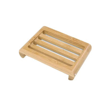Load image into Gallery viewer, Wooden Natural Bamboo Soap Dishes Tray Holder Storage Soap Rack Plate Box Container Portable Bathroom Soap Dish Storage Box Bathroom Wooden Soap Case Holder Home Hand Craft Natural Wood Dish Holder for Soap Sponge
