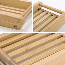 Load image into Gallery viewer, Wooden Natural Bamboo Soap Dishes Tray Holder Storage Soap Rack Plate Box Container Portable Bathroom Soap Dish Storage Box Bathroom Wooden Soap Case Holder Home Hand Craft Natural Wood Dish Holder for Soap Sponge
