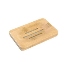 Load image into Gallery viewer, Wooden Natural Bamboo Soap Dishes Tray Holder Storage Soap Rack Plate Box Container Portable Bathroom Soap Dish Storage Box Bathroom Wooden Soap Case Holder Home Hand Craft Natural Wood Dish Holder for Soap Sponge
