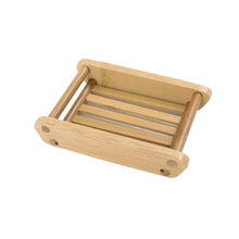 Load image into Gallery viewer, Wooden Natural Bamboo Soap Dishes Tray Holder Storage Soap Rack Plate Box Container Portable Bathroom Soap Dish Storage Box Bathroom Wooden Soap Case Holder Home Hand Craft Natural Wood Dish Holder for Soap Sponge
