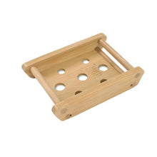 Load image into Gallery viewer, Wooden Natural Bamboo Soap Dishes Tray Holder Storage Soap Rack Plate Box Container Portable Bathroom Soap Dish Storage Box Bathroom Wooden Soap Case Holder Home Hand Craft Natural Wood Dish Holder for Soap Sponge
