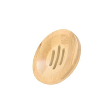 Load image into Gallery viewer, Wooden Natural Bamboo Soap Dishes Tray Holder Storage Soap Rack Plate Box Container Portable Bathroom Soap Dish Storage Box Bathroom Wooden Soap Case Holder Home Hand Craft Natural Wood Dish Holder for Soap Sponge
