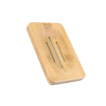 Load image into Gallery viewer, Wooden Natural Bamboo Soap Dishes Tray Holder Storage Soap Rack Plate Box Container Portable Bathroom Soap Dish Storage Box Bathroom Wooden Soap Case Holder Home Hand Craft Natural Wood Dish Holder for Soap Sponge
