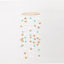 Load image into Gallery viewer, Wooden Ring With Felt Balls Wind Chimes Newborn Baby Bed Bell Pendant Kids Room Decoration Wooden Wind Chime Bed Bell Nursery Mobile Crib Bed Bell Wall Hanging Ornament
