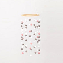 Load image into Gallery viewer, Wooden Ring With Felt Balls Wind Chimes Newborn Baby Bed Bell Pendant Kids Room Decoration Wooden Wind Chime Bed Bell Nursery Mobile Crib Bed Bell Wall Hanging Ornament
