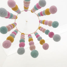 Load image into Gallery viewer, Wooden Ring With Felt Balls Wind Chimes Newborn Baby Bed Bell Pendant Kids Room Decoration Wooden Wind Chime Bed Bell Nursery Mobile Crib Bed Bell Wall Hanging Ornament
