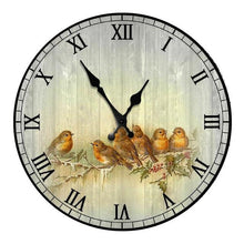 Load image into Gallery viewer, Wooden Wall Clock 10 Inch Silent Non Ticking Quartz Wall Clock 10 Inch Silent Non-Ticking Wooden Wall Clocks Battery Operated Country Retro Rustic Style Decorative for Living Room Kitchen  Retro Fashion Wood Wall Clock Decorative for Living Room Kitchen
