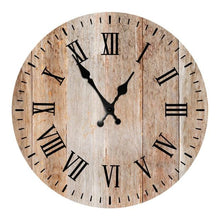 Load image into Gallery viewer, Wooden Wall Clock 10 Inch Silent Non Ticking Quartz Wall Clock 10 Inch Silent Non-Ticking Wooden Wall Clocks Battery Operated Country Retro Rustic Style Decorative for Living Room Kitchen  Retro Fashion Wood Wall Clock Decorative for Living Room Kitchen
